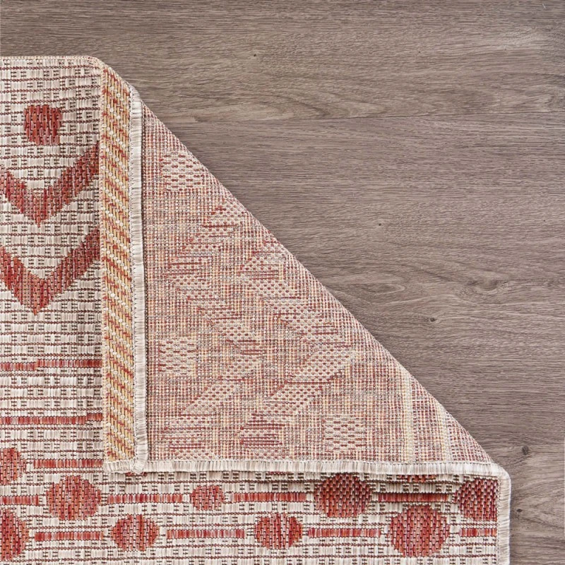 Rugs Town Shower 81244 Beige/ Red 1'10" X 3'0 Rect. Rug