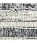 LR Home Sun Shower 81246 Gray/ Black 7'9" X 9'9 Rect. Rug