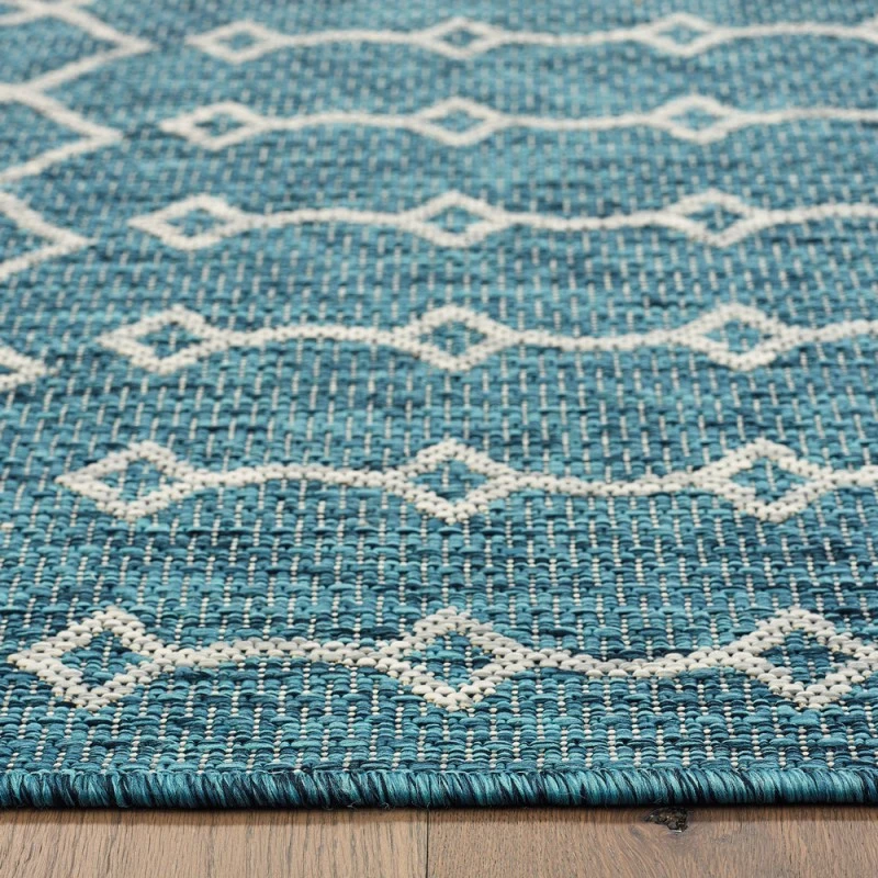 Rugs Town Shower 81247 Blue/ Gray 3' X 5' Rect. Rug