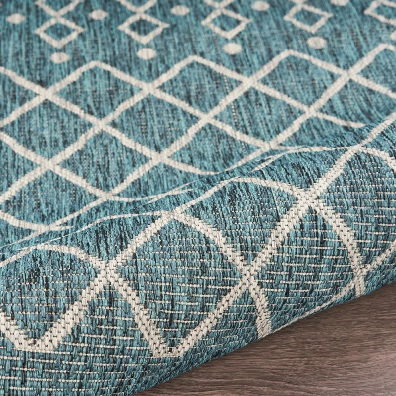 Rugs Town Shower 81247 Blue/ Gray 3' X 5' Rect. Rug