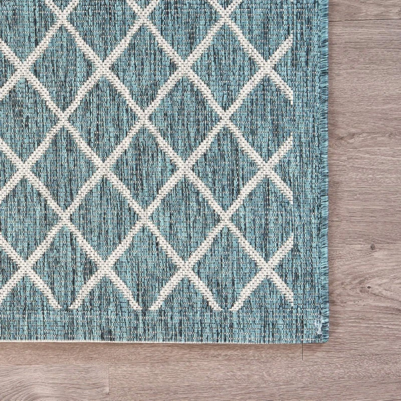 Rugs Town Shower 81247 Blue/ Gray 3' X 5' Rect. Rug