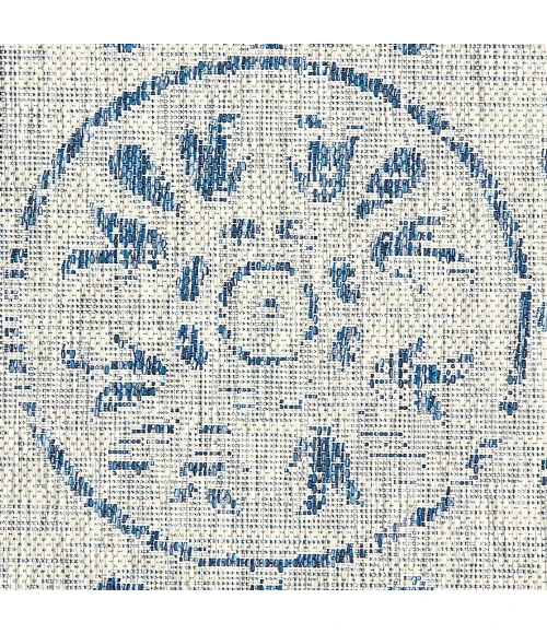 LR Home Sun Shower 81249 Navy/ Gray 1'10" X 3'0 Rect. Rug