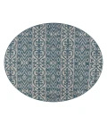 LR Home Sun Shower 81250 Teal/ Beige 7'-6" X 7'-6" Round Rug
