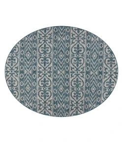 LR Home Sun Shower 81250 Teal/ Beige 7'-6