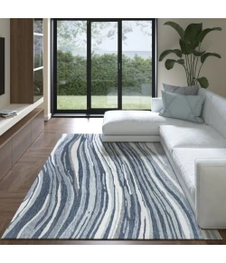 LR Home Tahoe Blue TAHOE 9ft. x 12ft. Rectangle Rug