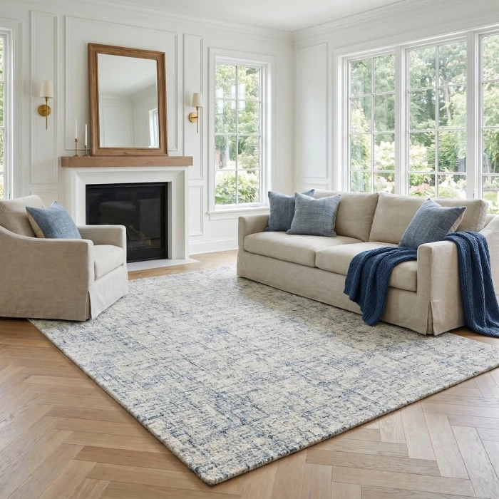 LR Home Trace Blue Ellington 9ft. x 12ft. Rect. Rug