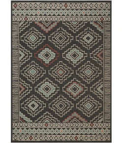 LR Home Tribu Black TRIBU 5ft. x 7ft. Rectangle Rug