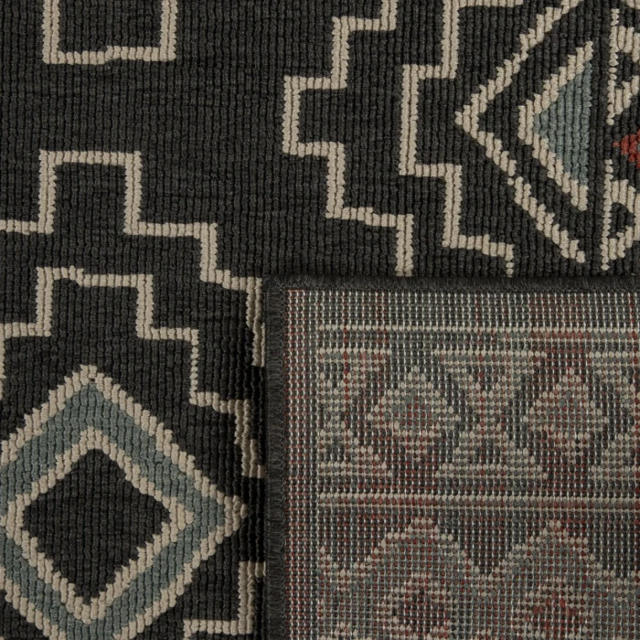 Rugs Town Black TRIBU 8ft. x 9ft.9in. Rectangle Rug