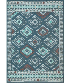 LR Home Tribu Blue TRIBU 5ft. x 7ft. Rectangle Rug