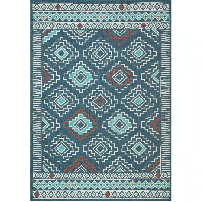 Rugs Town Blue TRIBU 8ft. x 9ft.9in. Rectangle Rug