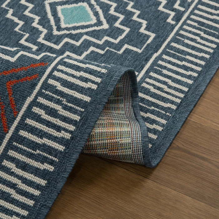 Rugs Town Blue TRIBU 8ft. x 9ft.9in. Rectangle Rug