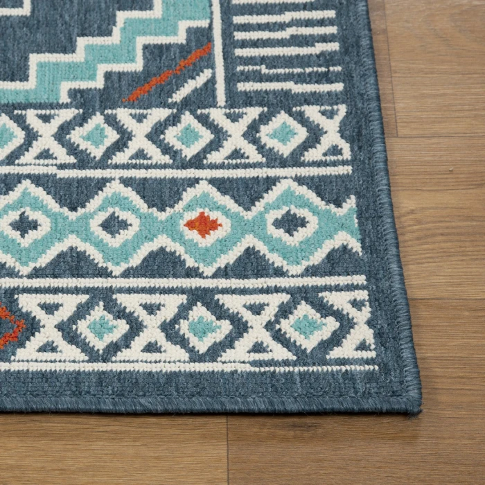Rugs Town Blue TRIBU 8ft. x 9ft.9in. Rectangle Rug