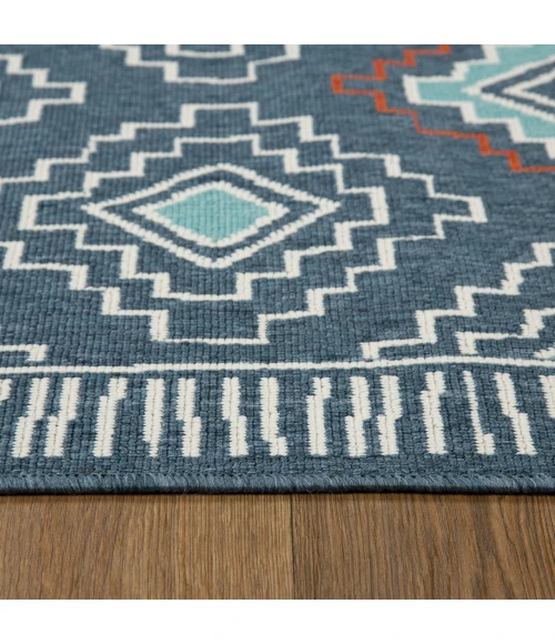 LR Home Tribu Blue TRIBU 5ft. x 7ft. Rectangle Rug