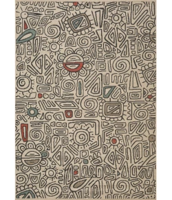 LR Home Tribu Beige TRIBU 5ft. x 7ft. Rectangle Rug