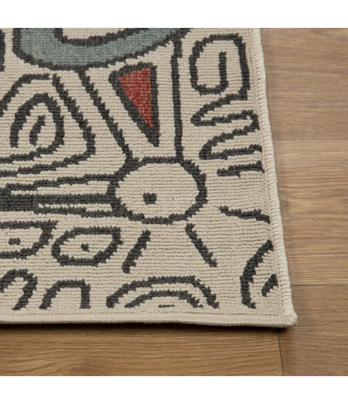 LR Home Tribu Beige TRIBU 2ft. x 3ft. Rectangle Rug