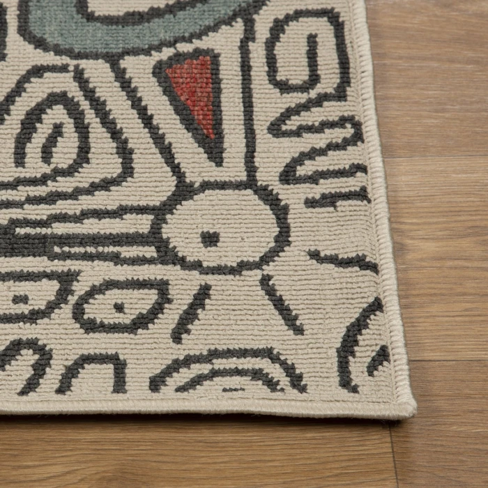 Rugs Town Beige TRIBU 5ft. x 7ft. Rectangle Rug