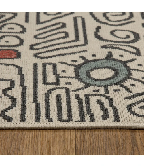 LR Home Tribu Beige TRIBU 2ft. x 3ft. Rectangle Rug