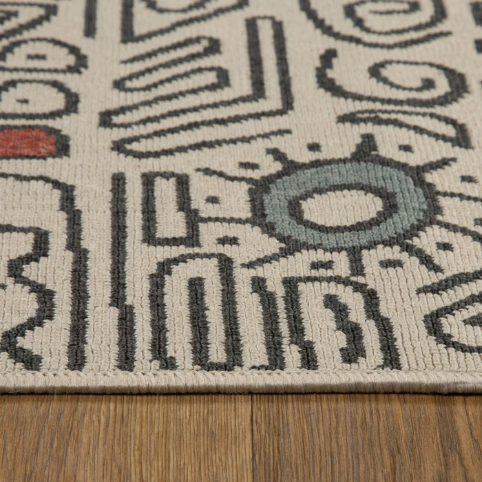 Rugs Town Beige TRIBU 5ft. x 7ft. Rectangle Rug