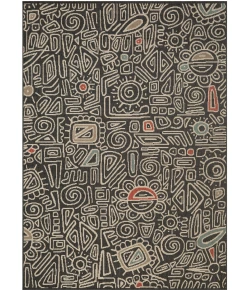 LR Home Tribu Black TRIBU 5ft. x 7ft. Rectangle Rug