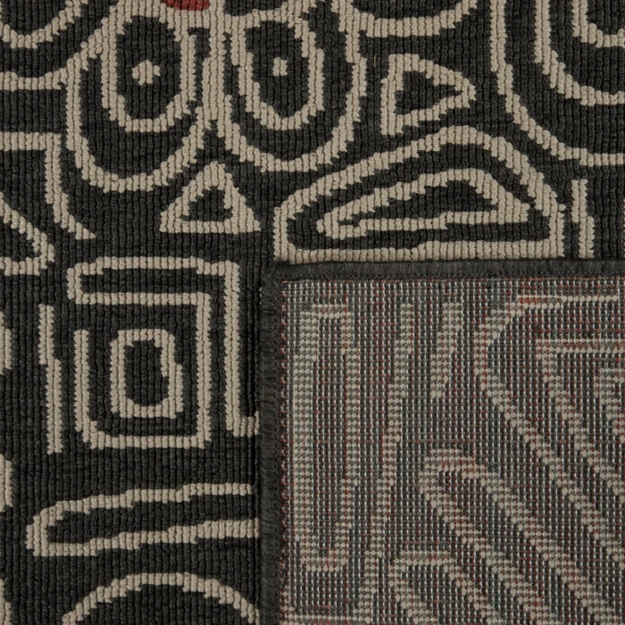 Rugs Town Black TRIBU 8ft. x 9ft.9in. Rectangle Rug