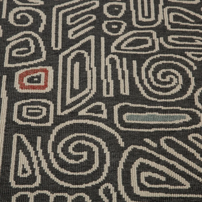 Rugs Town Black TRIBU 8ft. x 9ft.9in. Rectangle Rug
