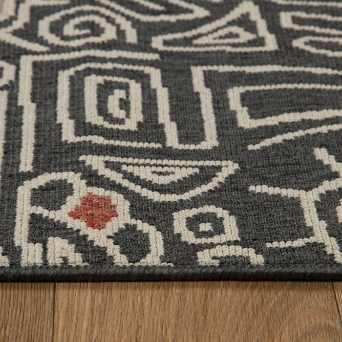 Rugs Town Black TRIBU 8ft. x 9ft.9in. Rectangle Rug