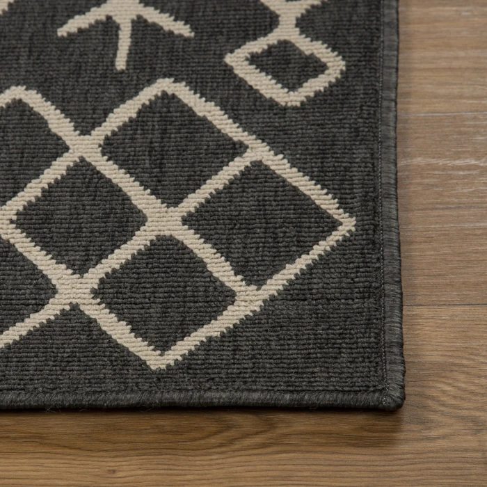 Rugs Town Black TRIBU 8ft. x 9ft.9in. Rectangle Rug
