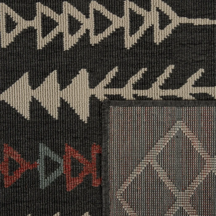 Rugs Town Black TRIBU 8ft. x 9ft.9in. Rectangle Rug