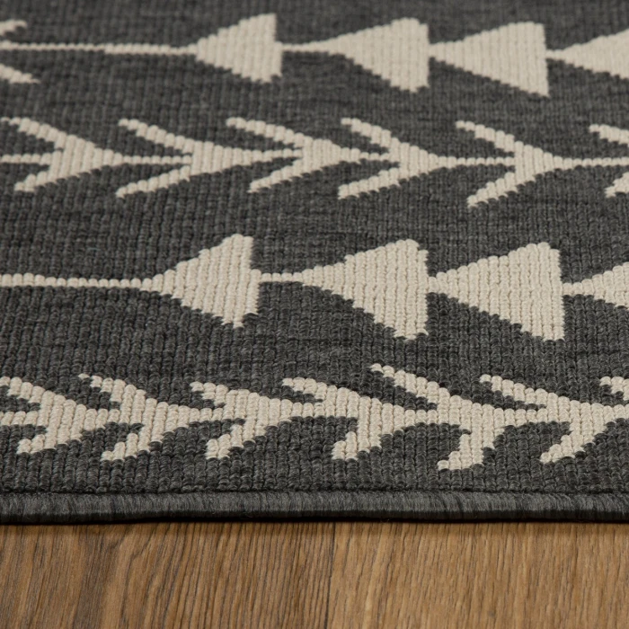 Rugs Town Black TRIBU 8ft. x 9ft.9in. Rectangle Rug