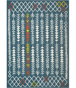 LR Home Tribu Blue TRIBU 5ft. x 7ft. Rectangle Rug