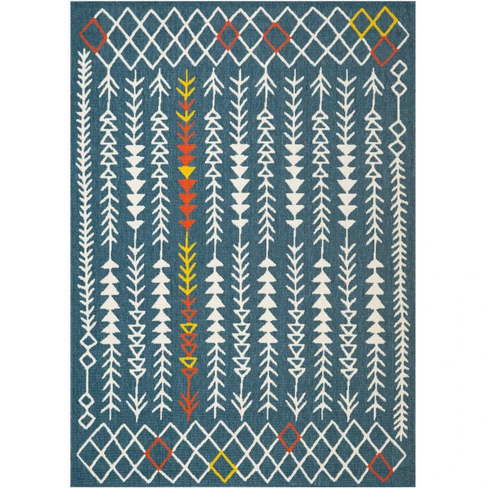 Rugs Town Blue TRIBU 8ft. x 9ft.9in. Rectangle Rug