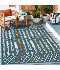 LR Home Tribu Blue TRIBU 5ft. x 7ft. Rectangle Rug