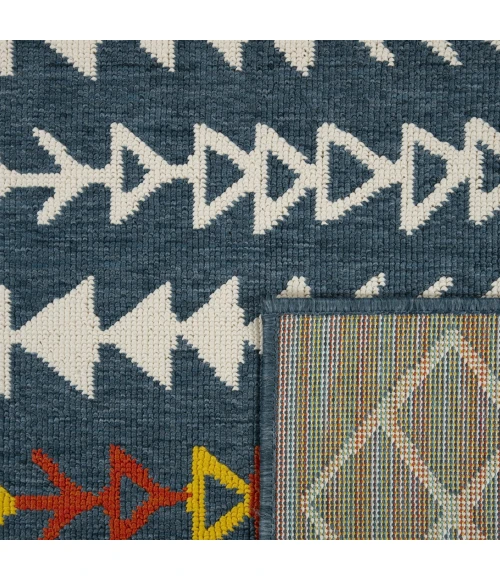 LR Home Tribu Blue TRIBU 5ft. x 7ft. Rectangle Rug