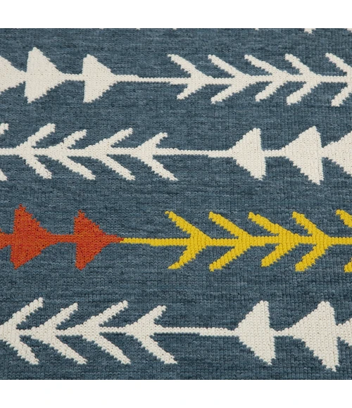 LR Home Tribu Blue TRIBU 5ft. x 7ft. Rectangle Rug