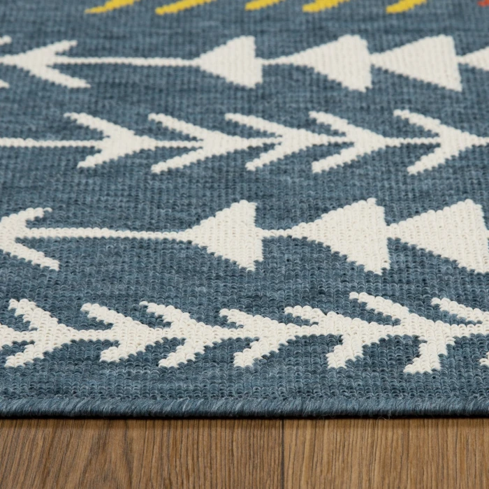 Rugs Town Blue TRIBU 8ft. x 9ft.9in. Rectangle Rug
