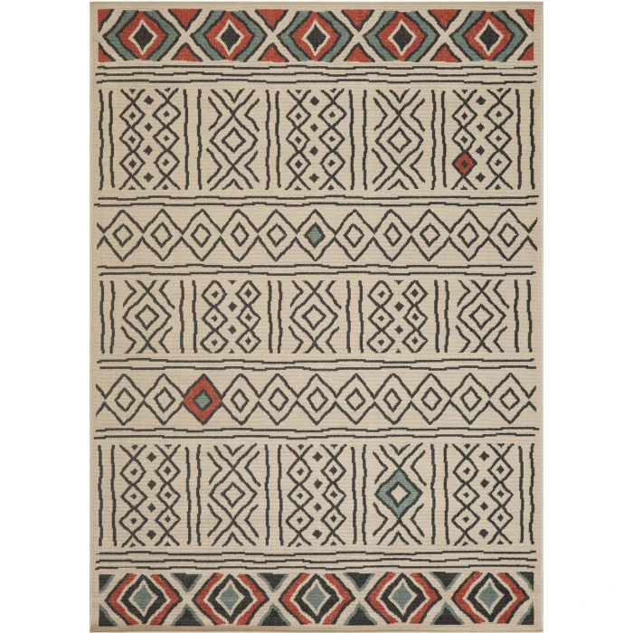 Rugs Town Beige TRIBU 8ft. x 9ft.9in. Rectangle Rug