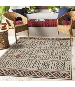 LR Home Tribu Beige TRIBU 5ft. x 7ft. Rectangle Rug