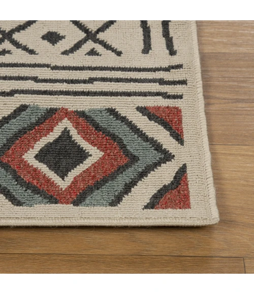 LR Home Tribu Beige TRIBU 2ft. x 3ft. Rectangle Rug
