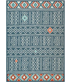 LR Home Tribu Blue TRIBU 5ft. x 7ft. Rectangle Rug