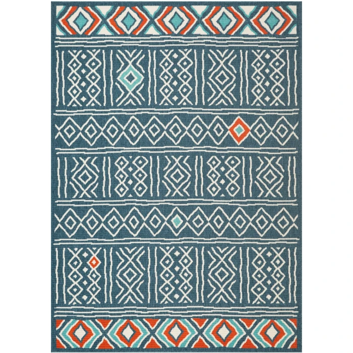Rugs Town Blue TRIBU 8ft. x 9ft.9in. Rectangle Rug