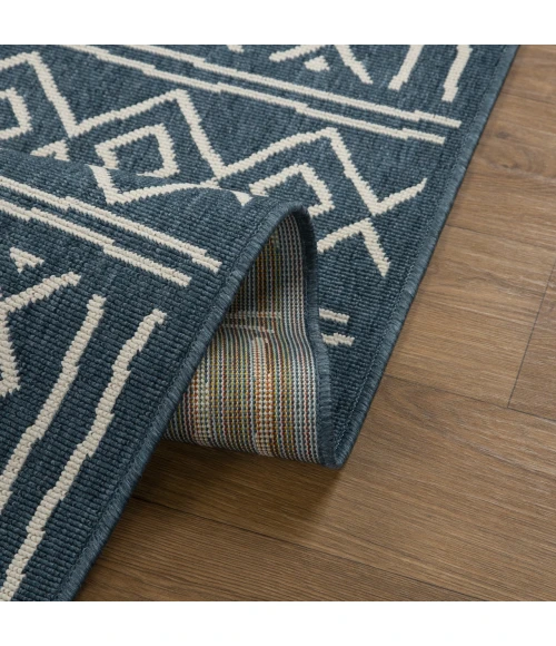 LR Home Tribu Blue TRIBU 2ft. x 3ft. Rectangle Rug