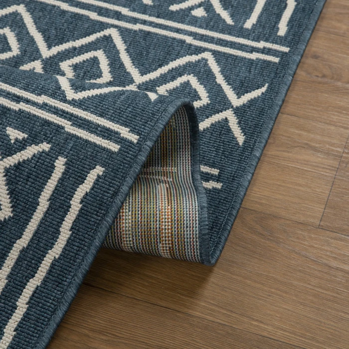 Rugs Town Blue TRIBU 8ft. x 9ft.9in. Rectangle Rug