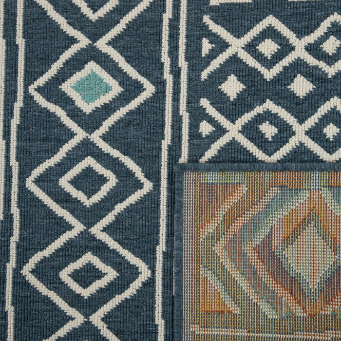 Rugs Town Blue TRIBU 8ft. x 9ft.9in. Rectangle Rug