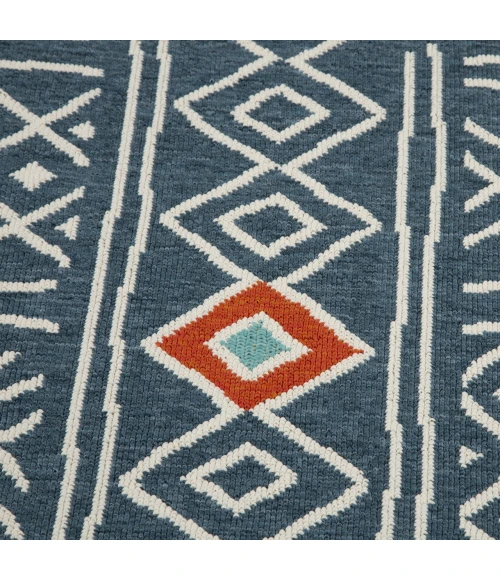 LR Home Tribu Blue TRIBU 2ft. x 3ft. Rectangle Rug