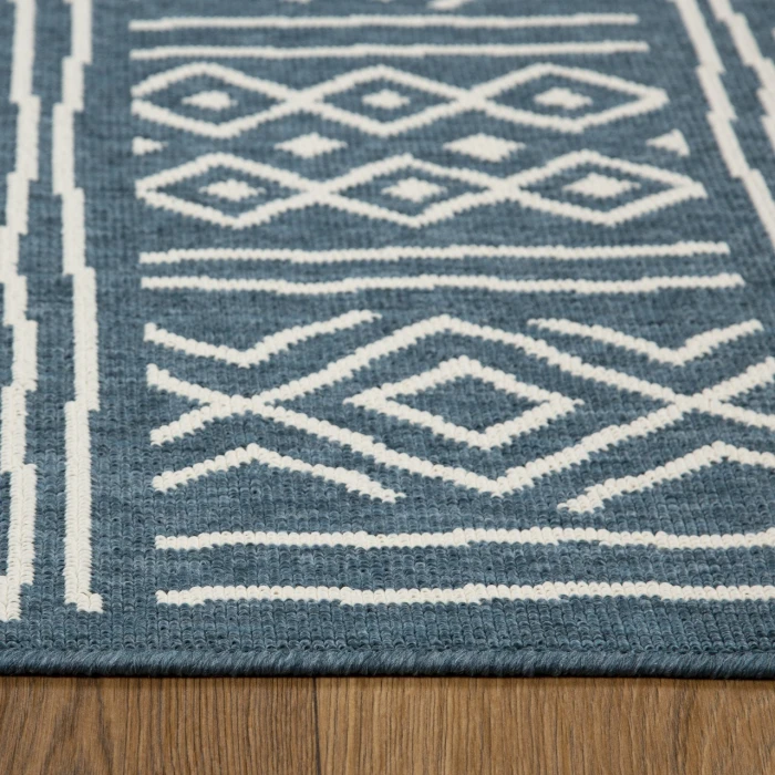Rugs Town Blue TRIBU 8ft. x 9ft.9in. Rectangle Rug