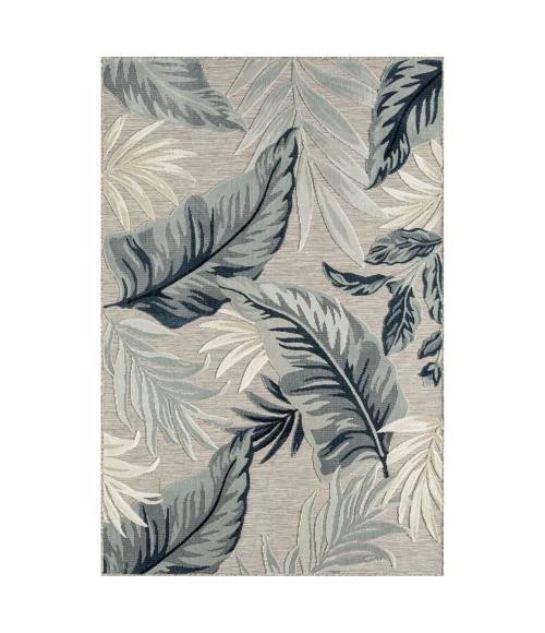 LR Home Veranda 82101 Beige/ Blue 5'0" X 7'0 Rect. Rug