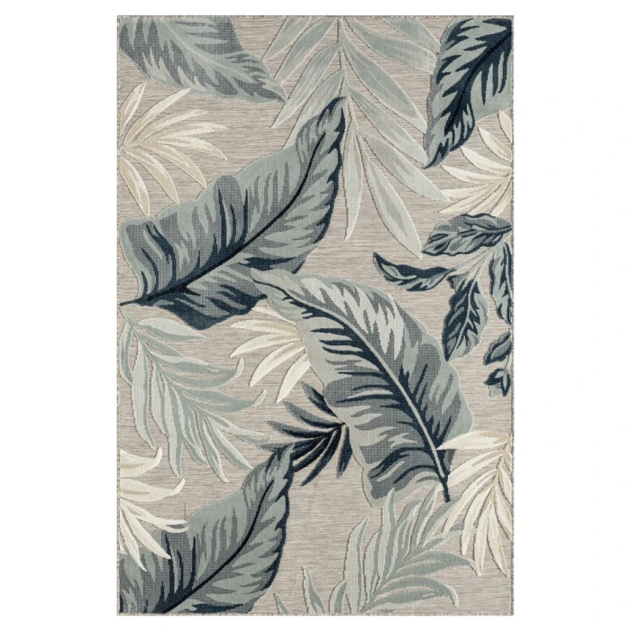 LR Home Veranda 82101 Beige/ Blue 5'0" X 7'0 Rect. Rug