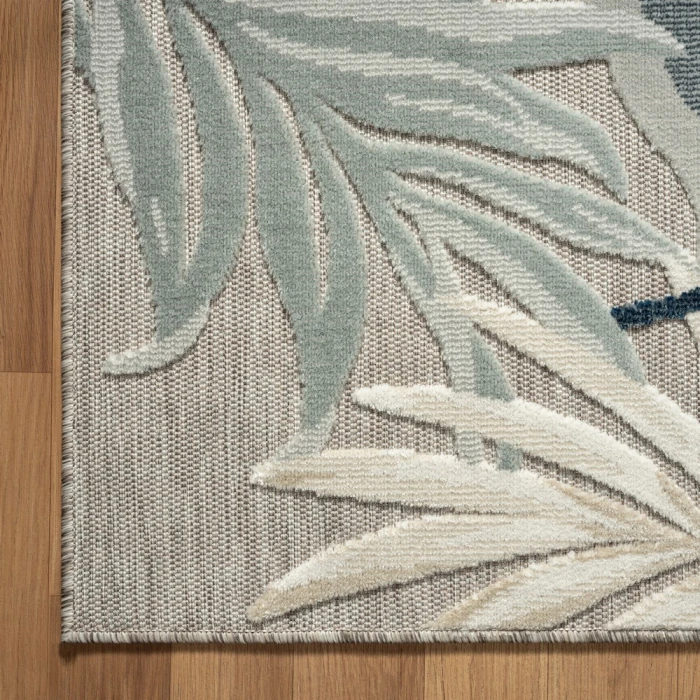 LR Home Veranda 82101 Beige/ Blue 5'0" X 7'0 Rect. Rug