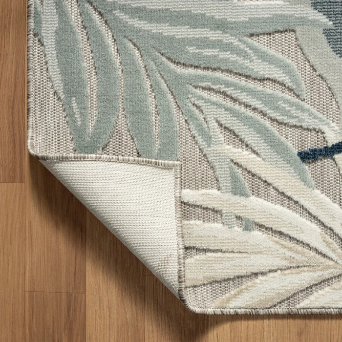 LR Home Veranda 82101 Beige/ Blue 5'0" X 7'0 Rect. Rug
