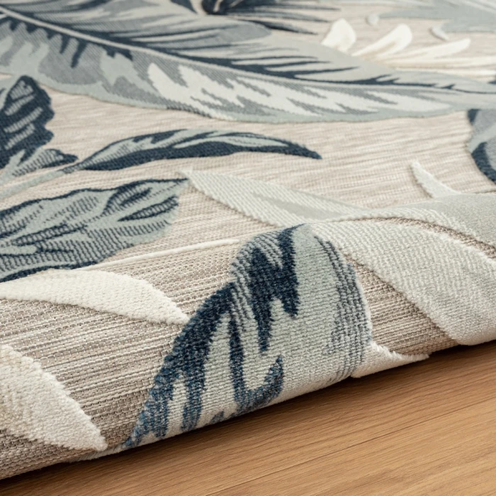 LR Home Veranda 82101 Beige/ Blue 5'0" X 7'0 Rect. Rug